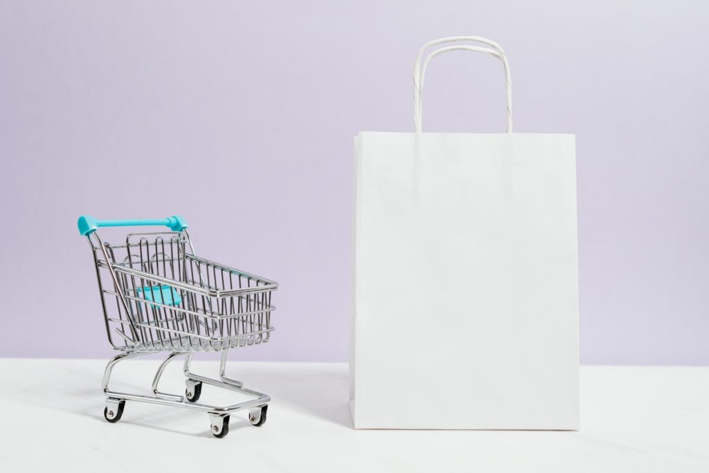 shopping bag and cart